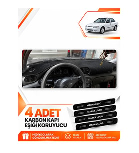 HYUNDAİ ACCENT YUMURTA KASA (1993-1999) Uyumlu Ön Torpido Koruma Kılıfı Halısı - Siyah