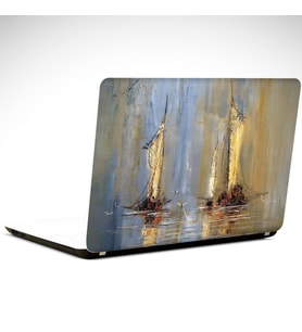 Soyut Yelkenliler Laptop Sticker 15.6 inch (38X27CM)