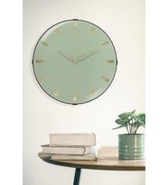 YALDIZLI YESIL ZEMİNLİ DUVAR SAATİ 35 CM