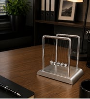 Newton Denge Topları Gümüş Renk – Metal Masaüstü Dekoratif Ofis Aksesuarı