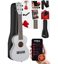 Midex UKX-233WH Beyaz Concert Ukulele (Askı Çanta Metod Pena)