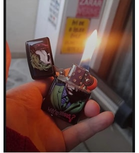 Joker Temalı Metal Benzinli Çakmak ( Kargo Güvenliği İçin Benzinsiz Gönderilmektedir )