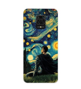 Redmi Note 9 Pro / 9s Uyumlu Berserk The Starry Night Tasarımlı Şeffaf Telefon Kılıfı