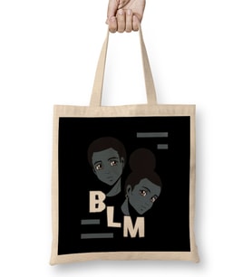 Anime Style Black Lives Matter Bez Çanta Uzun Saplı