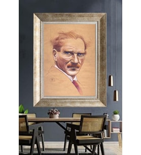 Gümüş Çerçeveli Atatürk Tablo za94