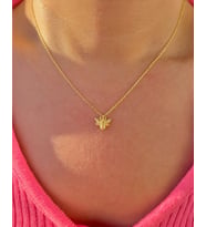 925 Ayar Gümüş Arı Kolye (Gold)