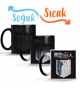 Attack On Titan Sihirli Kupa Bardak Porselen