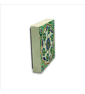 Çini Desen Baskılı Doğaltaş  Magnet (KD-018)Buzdolabı Süsü