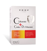 VOOP C Vitamini, D3 Vitamini ve Çinko 20 Saşe