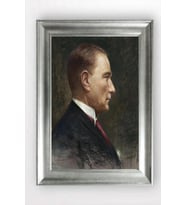 Gümüş Çerçeveli Atatürk Tablo cv1439