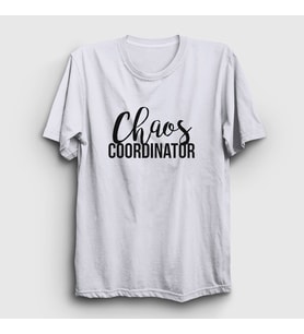 Presmono Unisex Beyaz Chaos Coordinator Ofis Beyaz Yaka T-Shirt 463651tt (Beyaz)