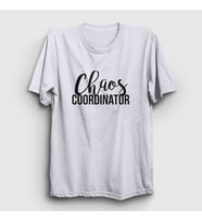 Presmono Unisex Beyaz Chaos Coordinator Ofis Beyaz Yaka T-Shirt 463651tt (Beyaz)
