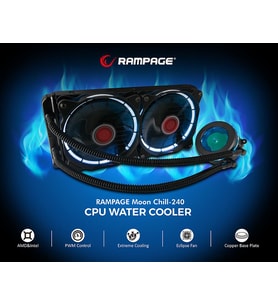 Rampage S55 Angel Siyah 5 Mod RGB 120-120mm 2 Fanlı 14-17 Led Ekranlı Notebook Soğutucu Stand