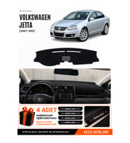 e-biz VOLKSWAGEN JETTA (2007-2011) Uyumlu Torpido Koruma, Torpido Örtüsü, Torpido Kılıfı - Siyah - VW010