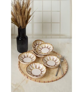 Keramika Worn Gold Halka Çerezlik / Sosluk 13 Cm 6 Adet 22967