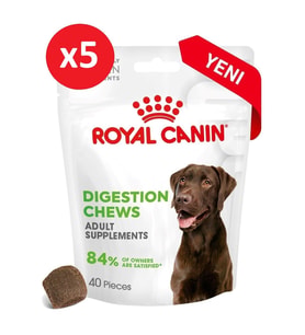 Royal Canin Digestion Chews Yetişkin Köpekler İçin Sindirim Sistemini Destekleyen Tamamlayıcı Ödül Maması 160g*5 Paket