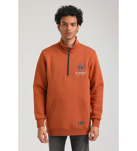 Kiremit Slim Fit Half-Zip Sweatshirt 23FWM64064