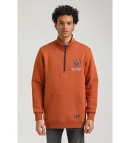 Kiremit Slim Fit Half-Zip Sweatshirt 23FWM64064