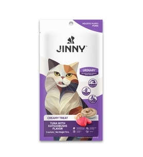 Jinny Creamy Treat Urinary Tuna ve Palamut Etli Kedi Ödülü 5X15GR