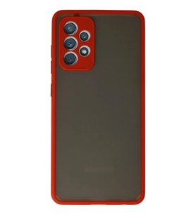 Durukar® Samsung Galaxy A52 Kılıf Montreal Silikon Kapak - Kırmızı