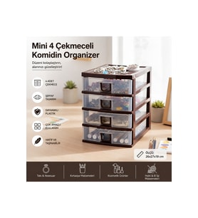 Pratik Çok Amaçlı Mini Komidin Organizeri, Şık ve Kullanışlı Tasarım