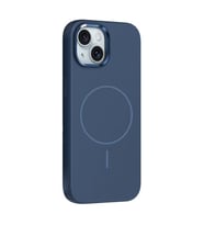 Coverzone iPhone 13 ile uyumlu K?l?f MagSafe ile uyumlu Magnetic Wireless ?arj �zellikli Metal Kamera Koruma �er�eveli Z-Edi Silikon Kapak iPhone 13 i�in k?l?f - Lacivert