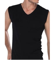 Malabadi Erkek V Yaka Kolsuz Cotton Body 091 (Siyah)