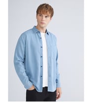 LCW Jeans İndigo Regular Fit Uzun Kollu Erkek Jean Gömlek