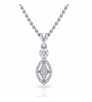 0,12 Karat Pırlantalı Kolye (Altın-Beyaz)