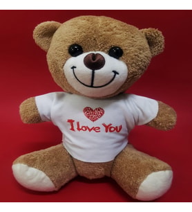 Pelus Oyuncak I Love Yazılı Tişörtlü Ayıcık & Hediyelik Peluş Ayı