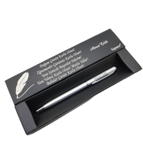 Signator® C522 Slim Krom Tükenmez Kalem  İsme Özel Kalem  Hediyelik Kalem (Karışık)