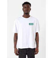 Squid Game Player 456 Beyaz Erkek Oversize Tshirt