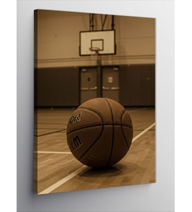 Kanvas Tablo Basketbol Sahası Ve Top