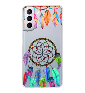 PrintiFy Samsung Galaxy S21 Plus ile Uyumlu 1mm Slim Fit Nazar Boncuğu 6 Baskılı Şeffaf  Kılıf