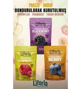 Dondurularak Kurutulmuş 3’lü Meyve Tadım Seti (Böğürtlen, Yaban Mersini, Frambuaz) 5 gr x 3