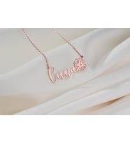 Çiçek İsimli Kolye, İsimli Kolye, Minimalist Kolye