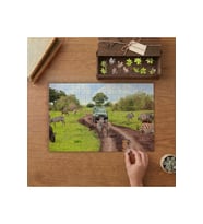 Zebralar - Amazon - Vahşi Hayvanlar Tasarımı 240 parça Ahşap Puzzle Ahşap Kutuda MP10139