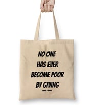 Anne Frank Quotes Gift - Vintage Retro Rainbow Style Bez Çanta Uzun Saplı
