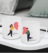 BK Gift Kişiye Özel Sevgili Temalı 2’li Buzlu Cam Türk Kahvesi Fincanı-1, Sevgiliye Hediye, Arkadaşa Hediye, Anneye Hediye, Ofis Hesiyesi