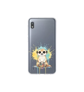 Samsung Galaxy A10 ile Uyumlu Splash Mirket Tasarımlı Şeffaf Silikon Kılıf