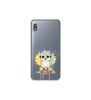 Samsung Galaxy A10 ile Uyumlu Splash Mirket Tasarımlı Şeffaf Silikon Kılıf