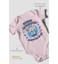 Adana demirspor temalı Kısa Kollu Bebek Body %100 Pamuk