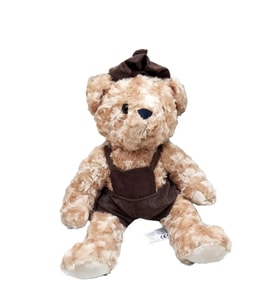 Sevimli Kıyafetli Ayi Peluş Oyuncak 40 Cm Hediyelik Uyku Arkadaşı (Çok Renkli)