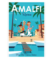 Amalfi Posteri Tablo Ahşap Poster Dekoratif