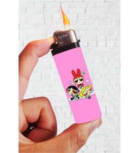 Renkli Powerpuff Girls Baskılı Gazlı Çakmak, Şık ve Kullanışlı Tasarım