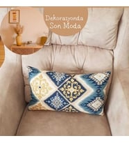 Çift Tarafı Baskılı Dekoratif Modern Kırlent Kılıfı Ve Silikon Dolgulu Iç Yastık