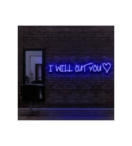 I WILL CUT YOU Yazılı Neon Tabela