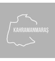 Kahramanmaraş Harita Araba Sticker siyah 17x13 CM (Beyaz)