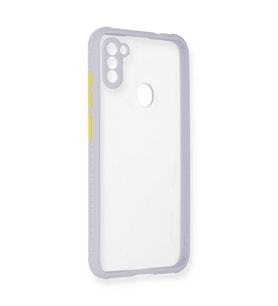 Galaxy A11 Kılıf Miami Şeffaf Silikon - Lila