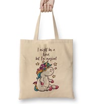 I May Be A Nerd But Im Magical Unicorn Pixel Art Bez Çanta Uzun Saplı